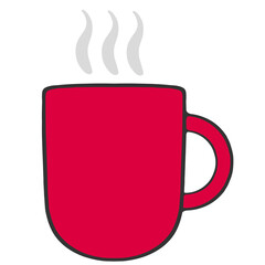 red hot drink icon illustration