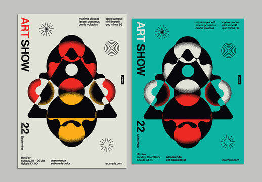 Creative Stipple Style Poster Layout Design