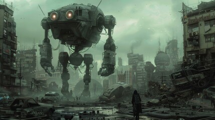 Robots rise up in a post-apocalyptic city.