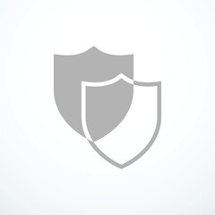 Abstract shield icon. Vector illustration