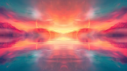 Obraz premium A colorful, abstract background with a blue and pink sky