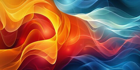 Obraz premium Wavy colorful abstract background