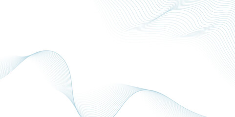 Technology abstract wave lines on white background Vector wavy lines pattern smooth curve flowing dynamic blue gradient background. futuristic graphic energy sound waves technology concept.