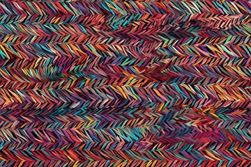 Dynamic abstract pattern featuring colorful chevron waves background