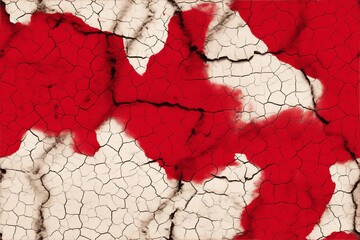 Cracked Red and White Texture background