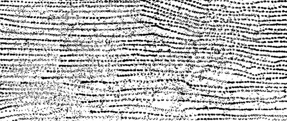 Fototapeta premium Black and white texture composed of irregular graphic elements. Distressed uneven grunge background. Abstract vector illustration. Overlay for interesting effect. Isolated on white background.