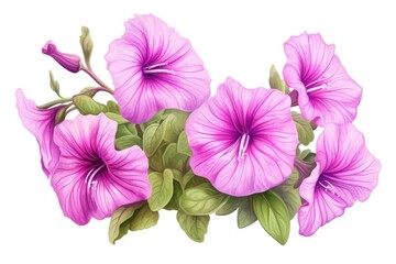 Petunia illustration isolated on white background