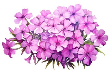 Obraz premium Phlox illustration isolated on white background