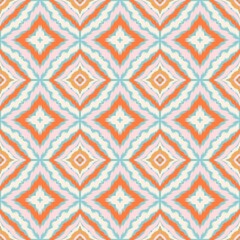 Seamless Ikat ethnic traditional Textile pattern geometric abstract folklore ornament Tribal ethnic...