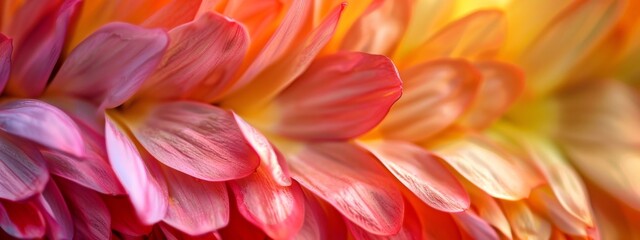 Fototapeta premium Close-up of colorful petal area forming wallpaper desktop, HD, 8k, summer, spring, seasonal, good life, nature, artistry, line beauty, art, 4k HD wallpaper, background, generated by AI.