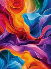 Obraz premium Bold Dynamic Abstract Expressionist Painting with Geometric Shapes