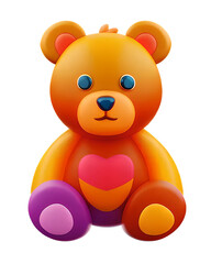 Obraz premium teddy bear with heart
