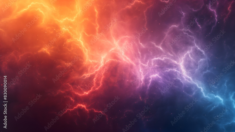 Poster Vibrant Abstract Energy Flow Background in Warm Colors