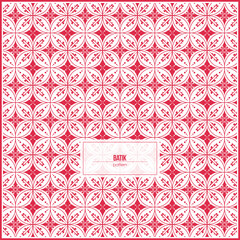 creative batik pattern with general shape with red dominant colors
