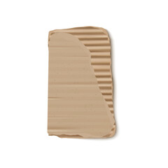 Vector illustration of torn cardboard with kraft texture on isolated background.