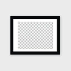 Photo frame. Vector isolated picture frame mockup