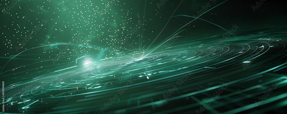Poster system projections background with network elements and lines