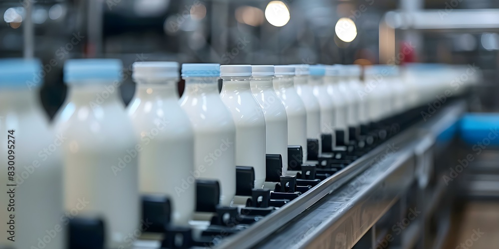 Poster revolutionizing milk production: automated dairy factory and computer-controlled packaging system. c