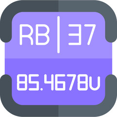 Rubidium Periodic Table Element Icon