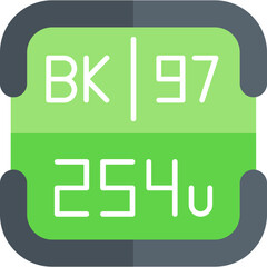 Berkelium Periodic Table Element Icon