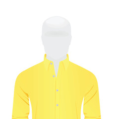 White web avatar. vector illustration