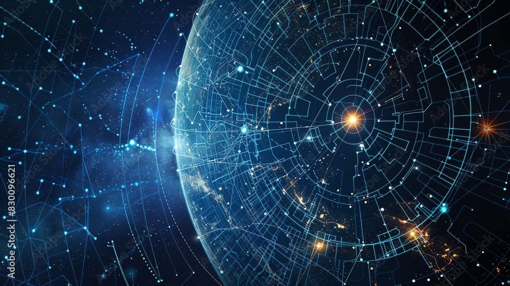 Aufkleber system projections background featuring creative geometric patterns