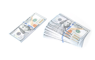 Dollars isolated on white