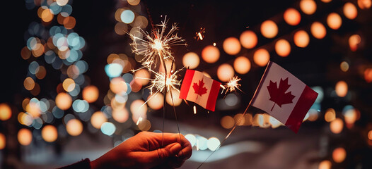 Canada day, greeting card banner with happy canada day, national patriotic holiday of canada