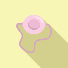 Flat design vector illustration of a cute melted ice cream on a soft pastel yellow backdrop