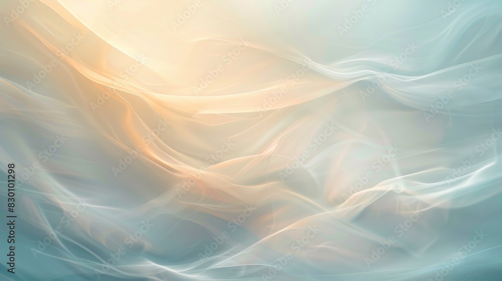 Poster an abstract background with a soft glow and smooth gradients, perfect for creating a serene and mode