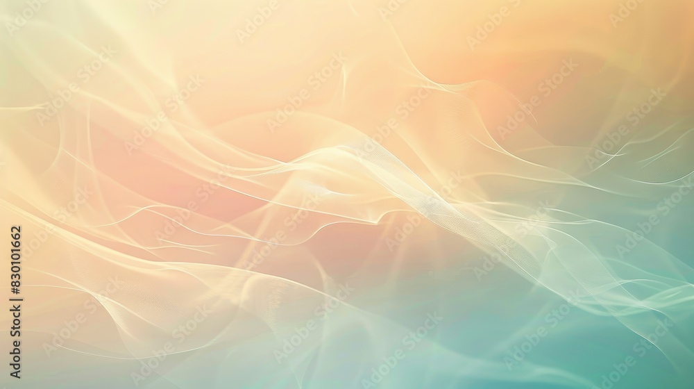 Poster an abstract background with a soft glow and smooth gradients, perfect for creating a serene and mode