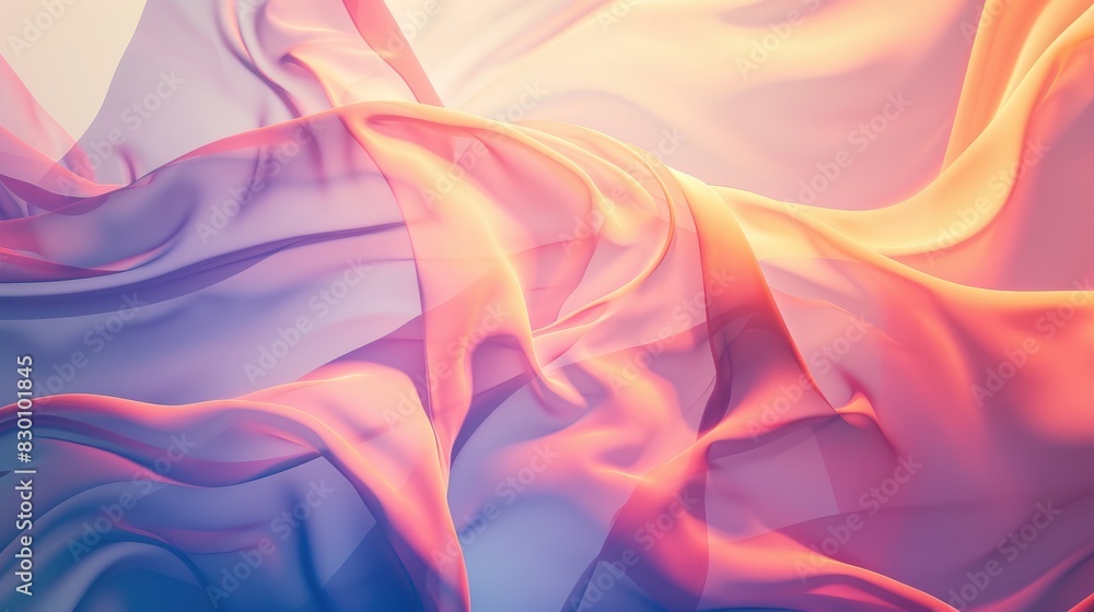 Poster an abstract background with a soft glow and smooth gradients, perfect for creating a serene and mode