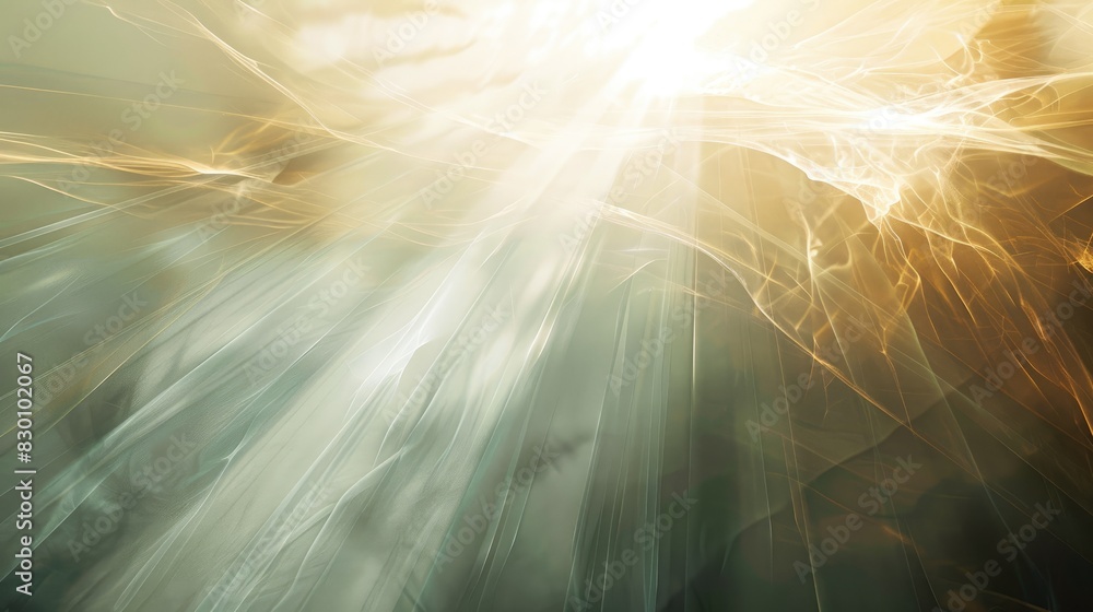 Poster an abstract background with delicate light rays creating a sense of tranquility and peace