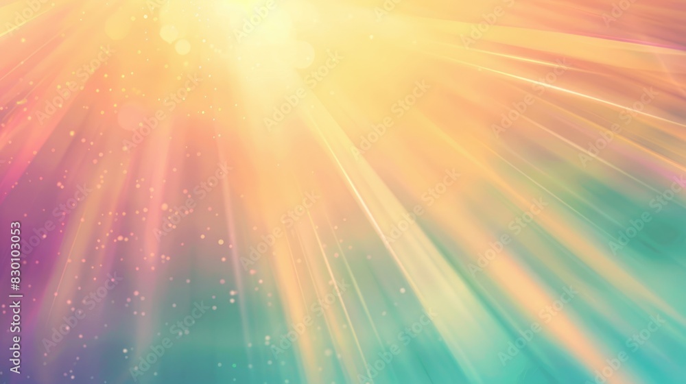 Aufkleber an abstract background with warm light rays softly illuminating a pastel gradient, creating a calmin