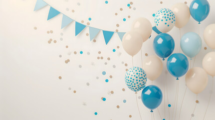 Festive balloons banner - Celebration design