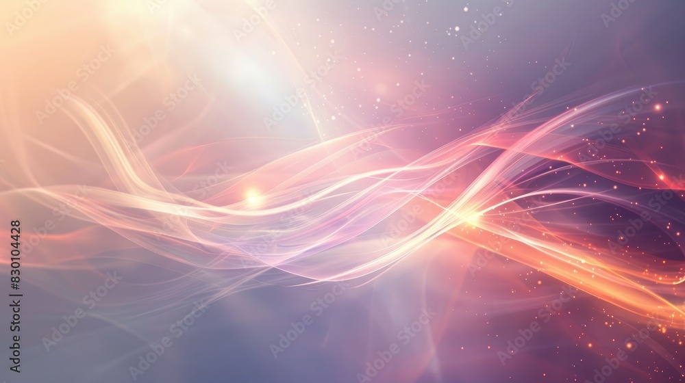Aufkleber an ethereal abstract background with smooth light flares and a glowing effect, evoking a sense of ca