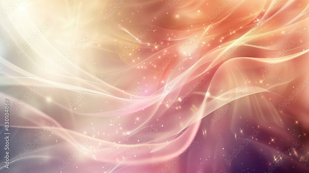 Aufkleber an ethereal abstract background with soft light flares and a glowing effect, evoking a sense of wond