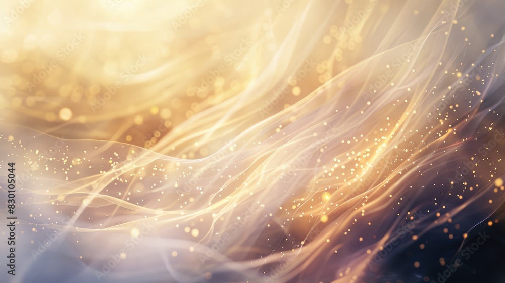 Aufkleber an ethereal abstract background with soft light flares and a glowing effect, evoking a sense of wond
