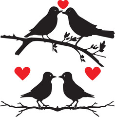 two birds on a branch