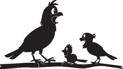 mother Birds silhouette