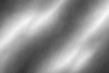 Stainless steel texture with shine. Silver steel background. Metal