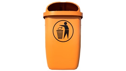 Illustration of trash can 3d model rendering