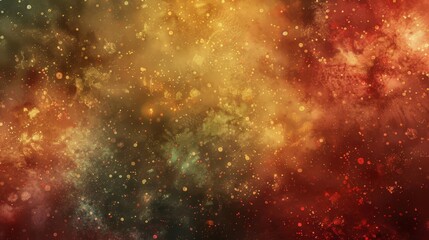 Ethereal design in burgundy and gold with a forest green misty veil background