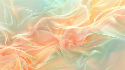 Obraz premium Soft peach and mint spring design with shimmering light effects background