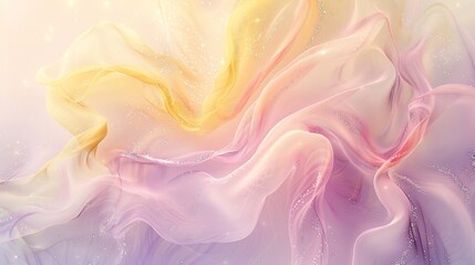 Obraz premium Gradient from soft yellow to pale lavender with shimmering particles background