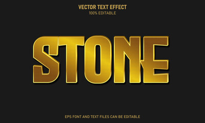 Stone gold editable text effect
