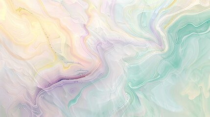 Obraz premium Spring's marbled elegance: lilac teal yellow background