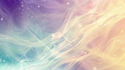 Elegant spring wallpaper translucent veil glowing particles background