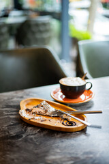 cup of coffee on a table