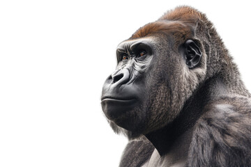 Obraz premium Close-Up Portrait Of A Majestic Male Silverback Gorilla